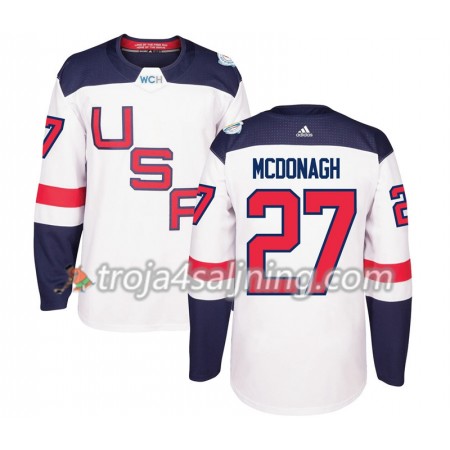 USA tröja Ryan McDonagh 27 World Cup i ishockey 2016 Vit Premier - NHL Tröjor Herr